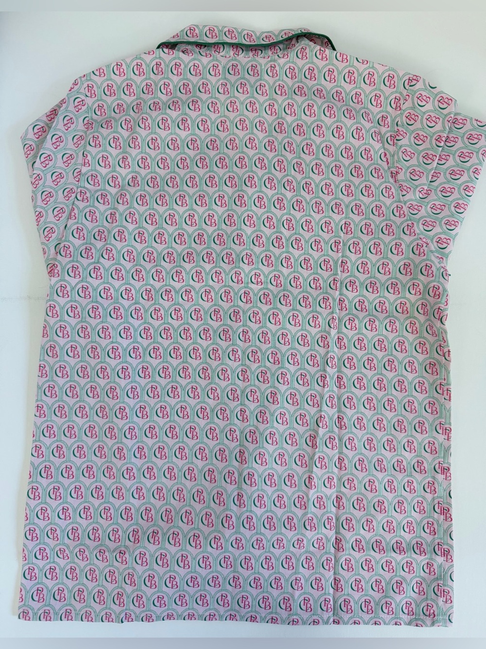 Short-Sleeve Button Up Kids Pink & Green Printed Pajama Short Set 12 NWOT - Picture 8 of 11